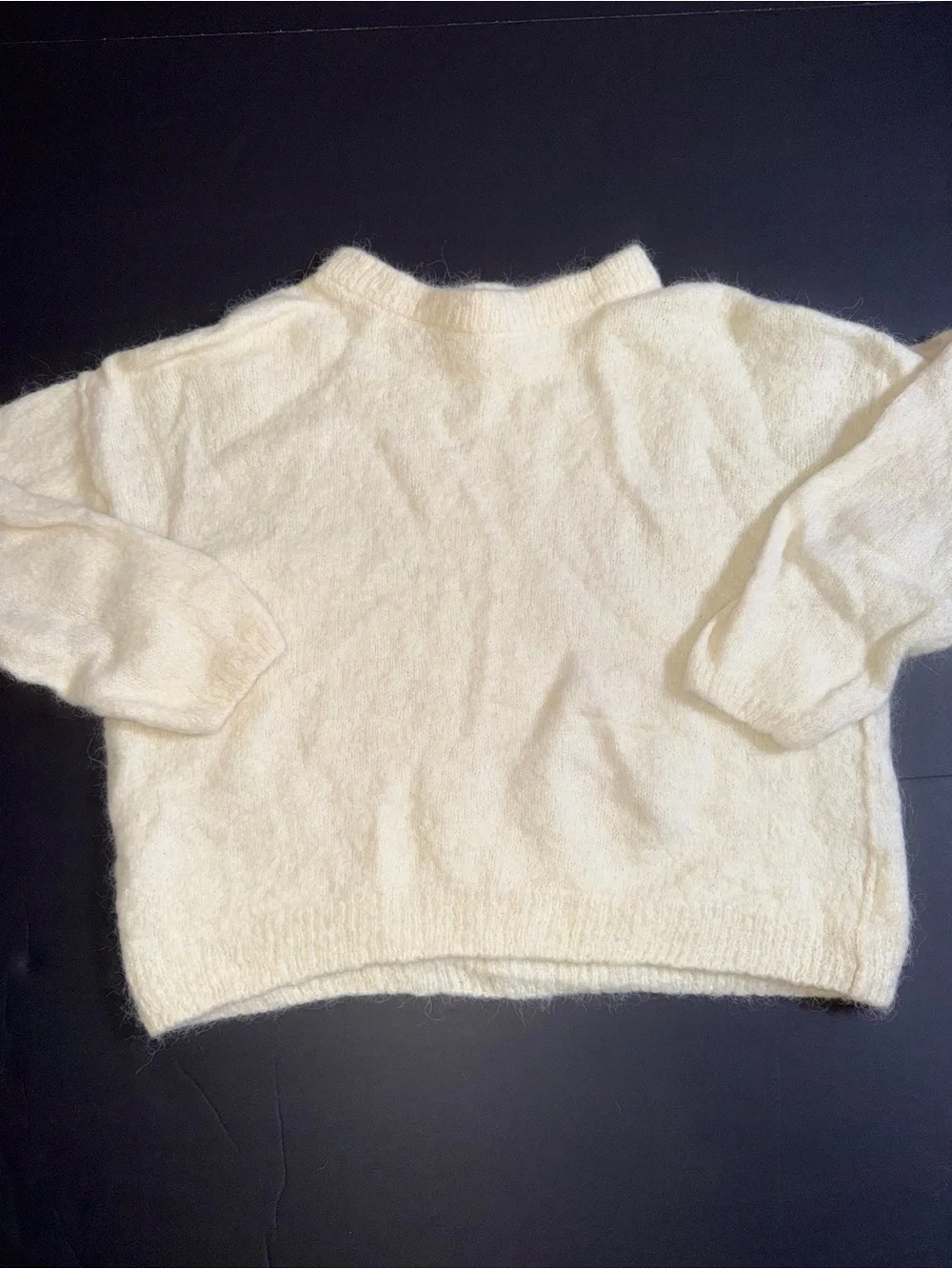 Free People Cozy Women's Cream Crewneck Sweater